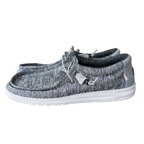 Nwt Hey Dude Wally Stretch Ozone 22 Men's Gray Slip On Loafer Shoes Size 13 - Picture 3 of 12